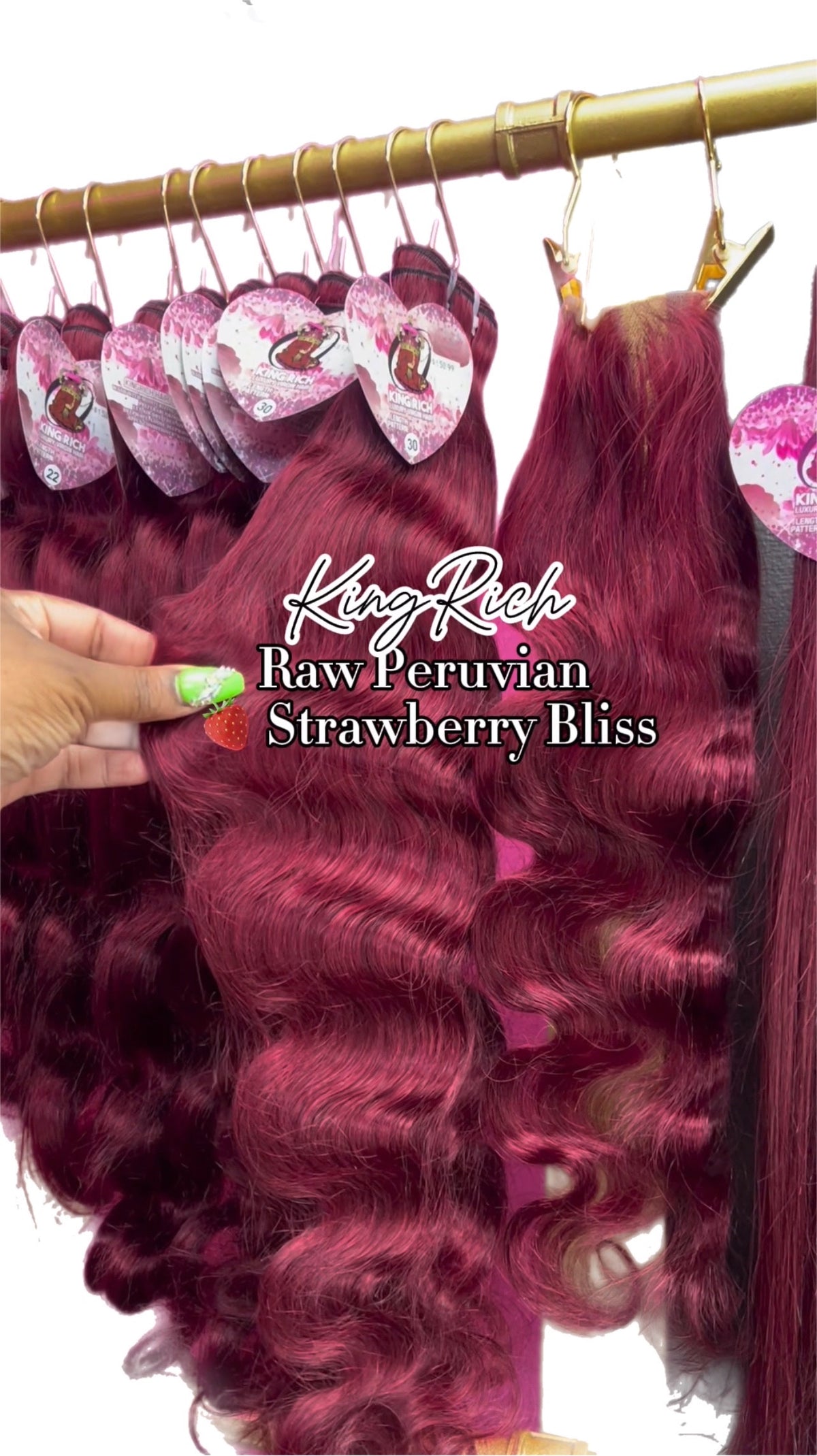 Strawberry Bliss Raw Peruvian Hair