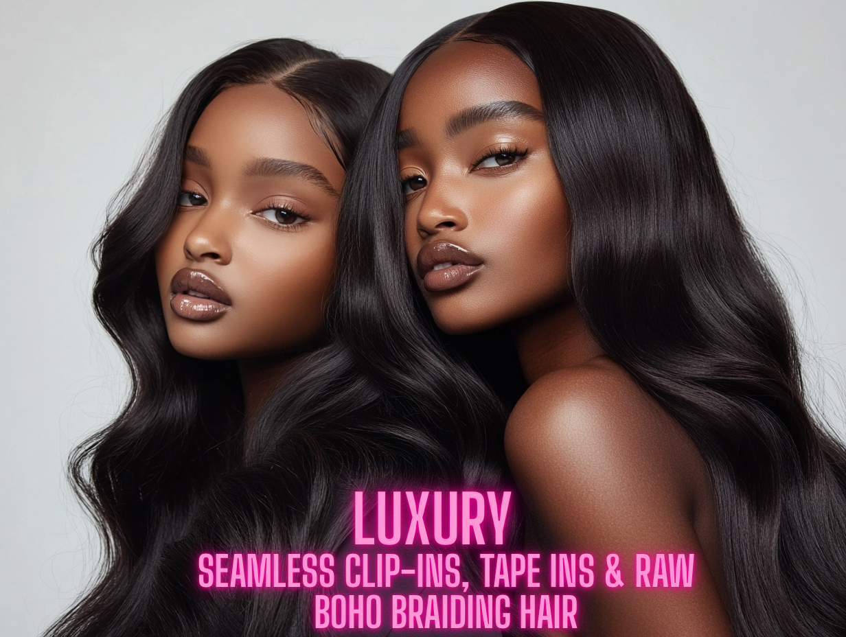 Clip-Ins, Tape Ins & Raw Boho Braiding Hair