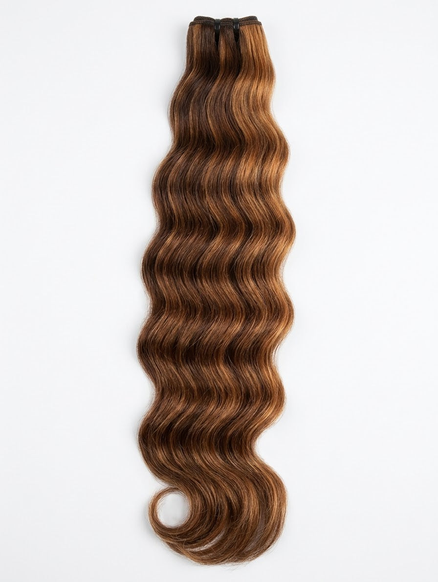 Raw Cambodian Chocolate and Honey Hair Bundles