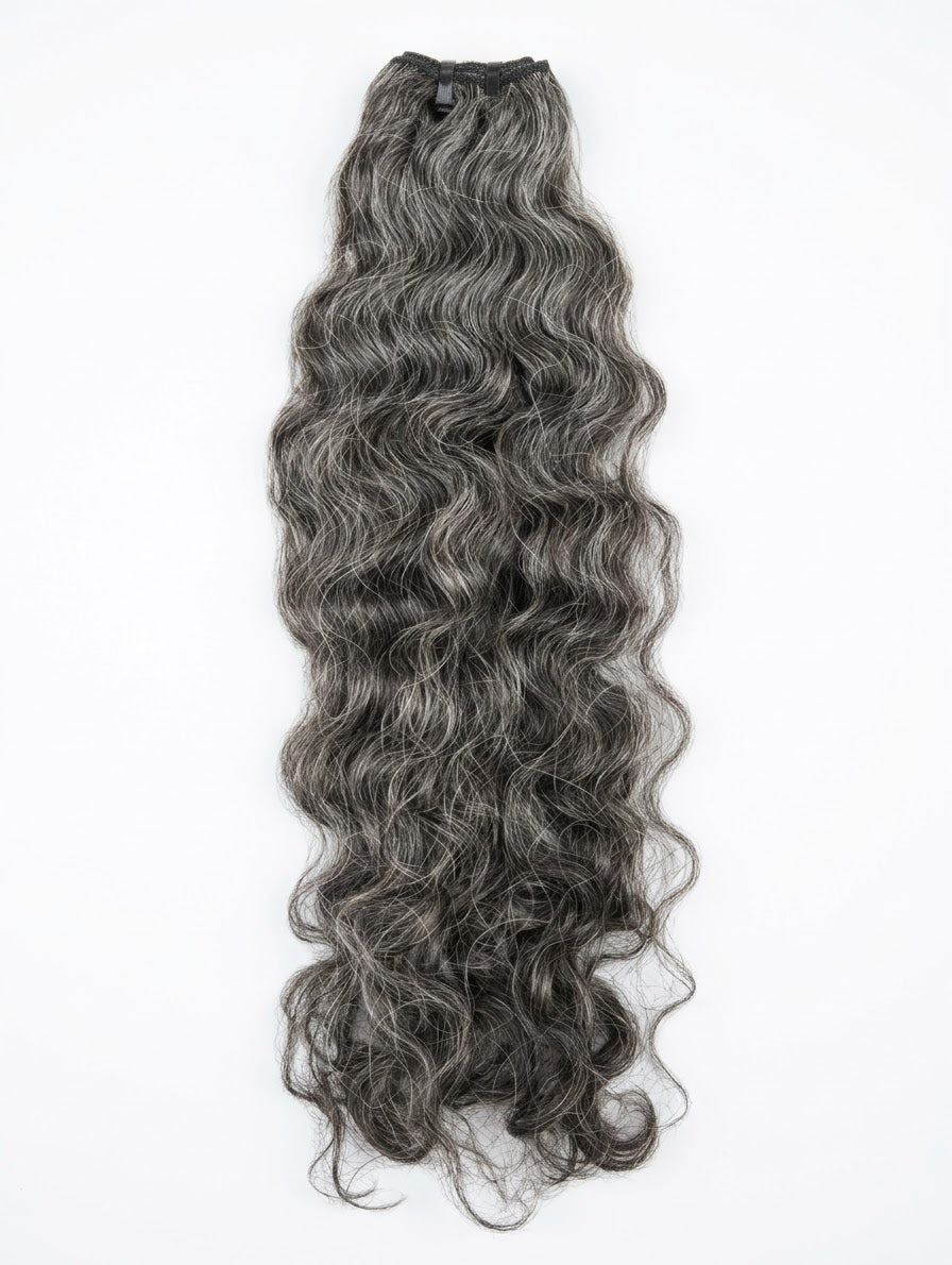Raw Burmese Curly 1B/Gray Hair Bundles