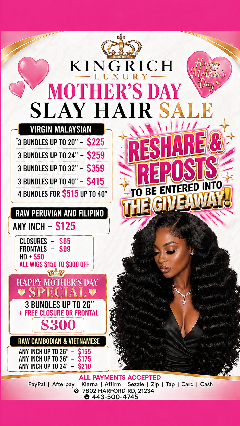 Mothers Day Hair Sale