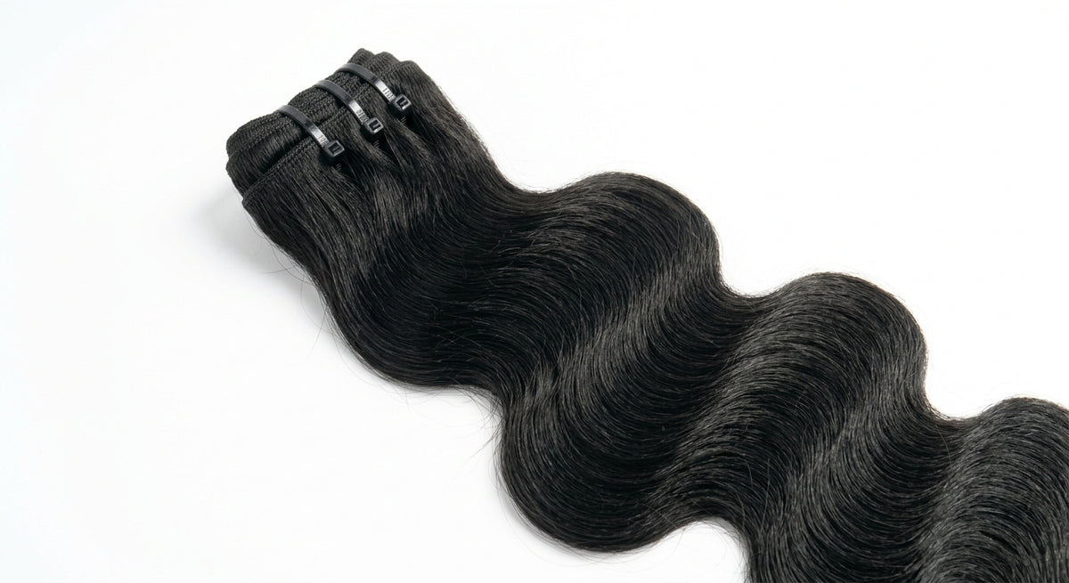 Jett Black Raw Peruvian Bodywave Hair Bundle 120 grams