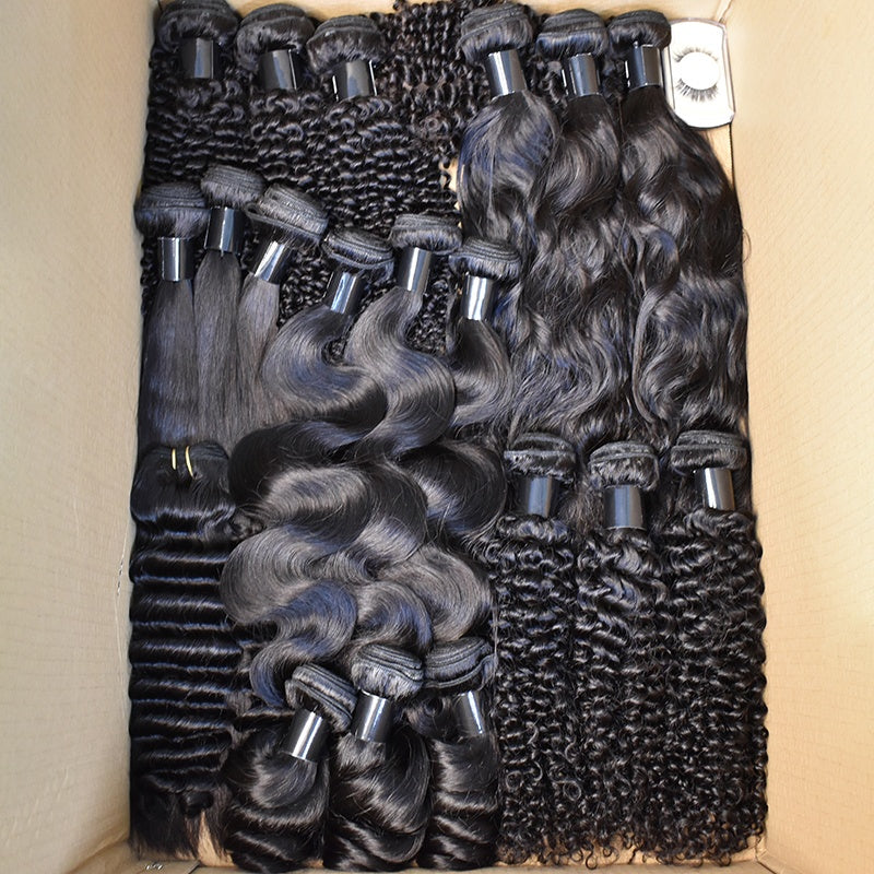 Boss Babe Wholesale 50 bundles virgin hair &amp; 10 closures